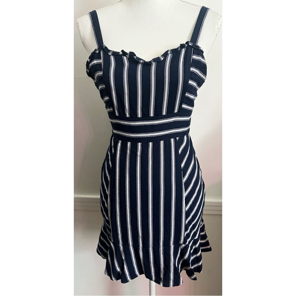 Parker • Navy Striped Mini Dress